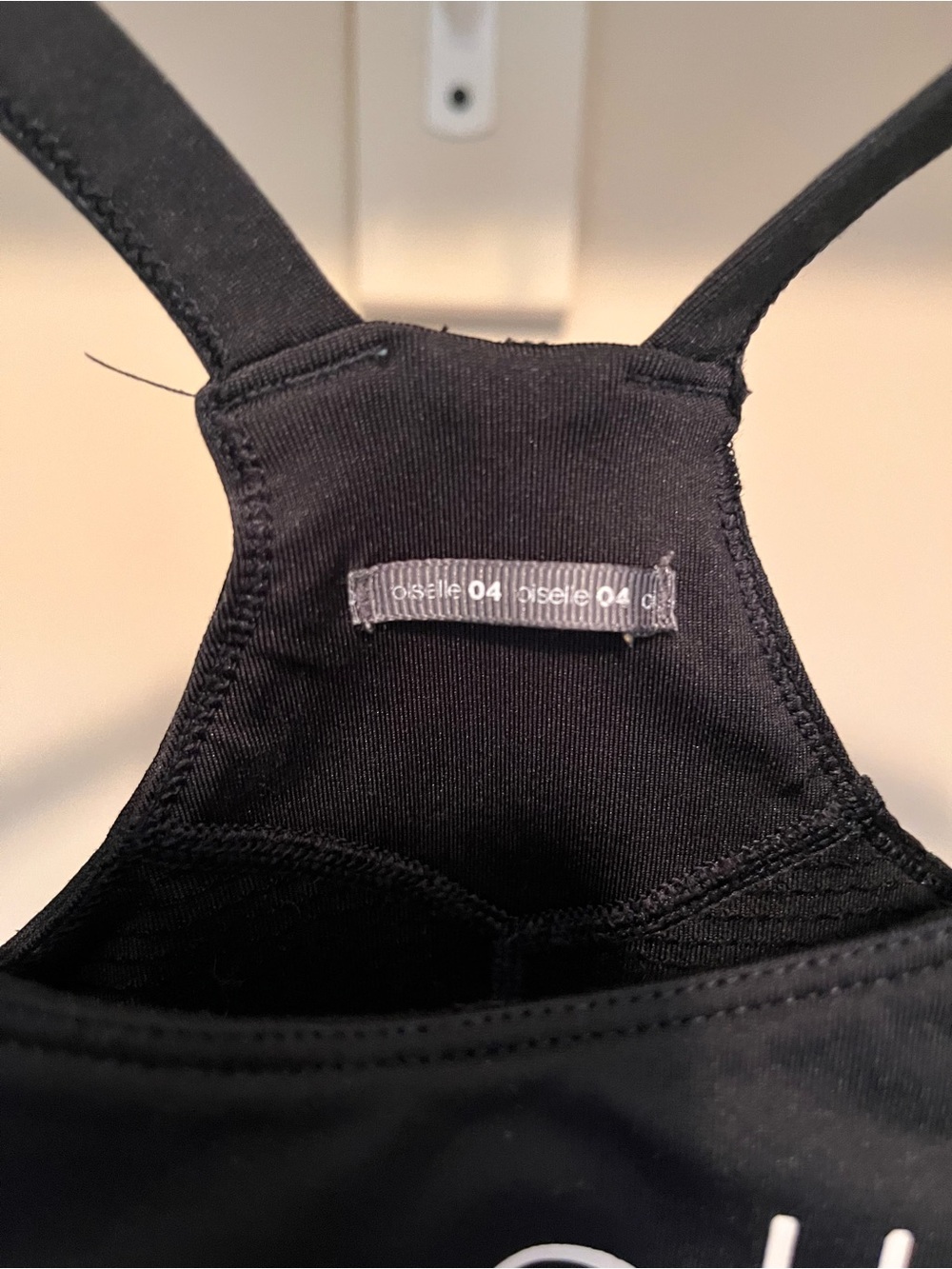 oiselle Black Logo High 10 Sports Bra - Picture 3 of 4